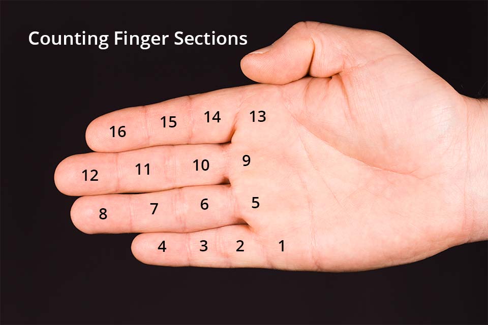 Counting Sections of Fingers in Tintal